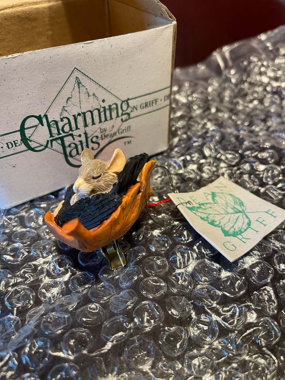 Charming Tails Catching ZZZ's Mouse Christmas Ornament by Dean Griff